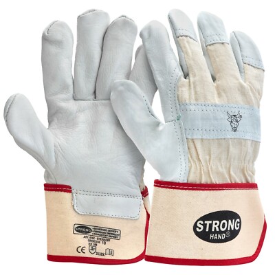 Arbeitshandschuhe Leder weich Lederhandschuhe Stierkopf von StrongHand Gr. 8-13 