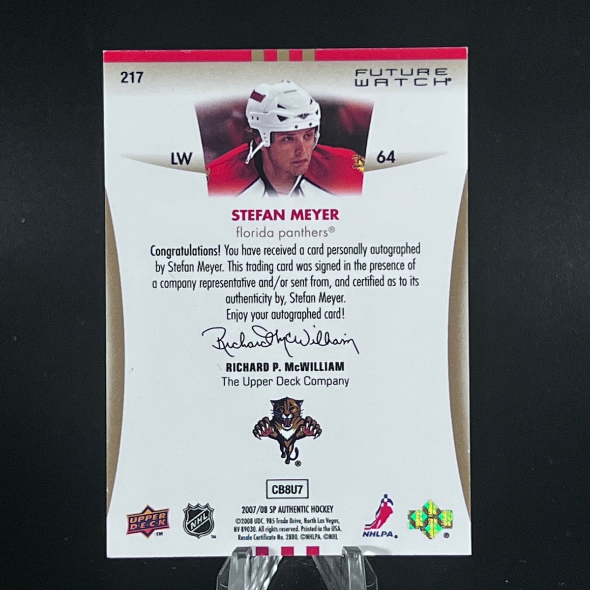 Stefan Meyer 2007-08 SP Authentic Future Watch Auto Rookie #217