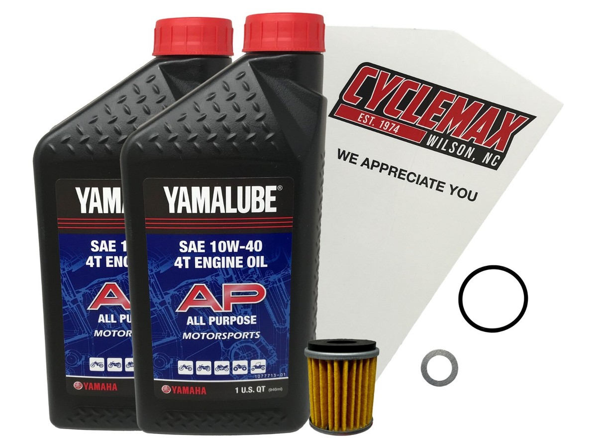 Cyclemax Standard 10W-40 Oil Change Kit fits 2008-2013 Yamaha