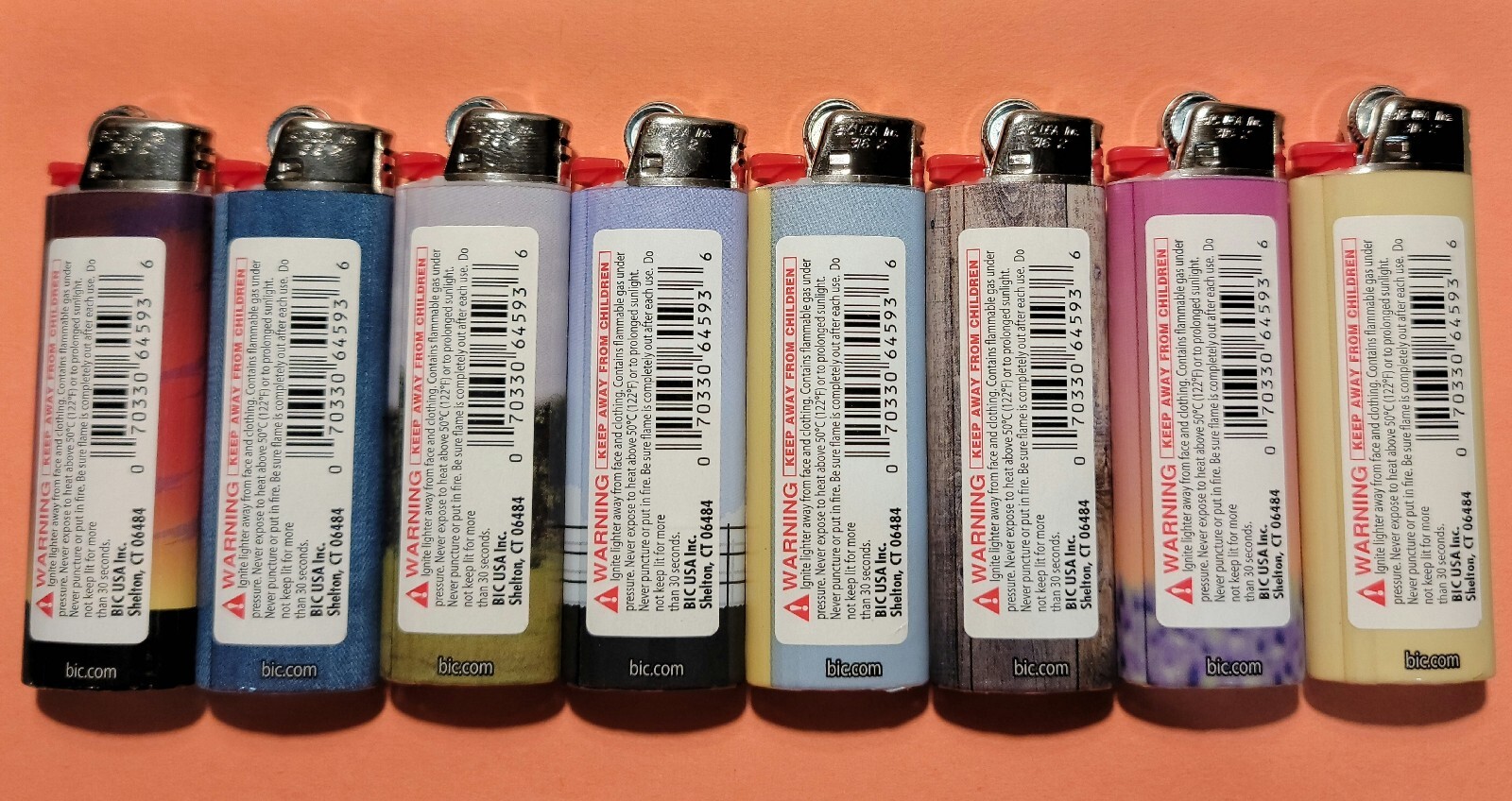 Bic Lighter Special Edition- Texas Series 8 Pc Set