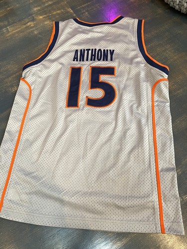 Vintage Carmelo Anthony #15 Grey Stitched Syracuse Basketball Jersey Youth XL 20 - Picture 2 of 4