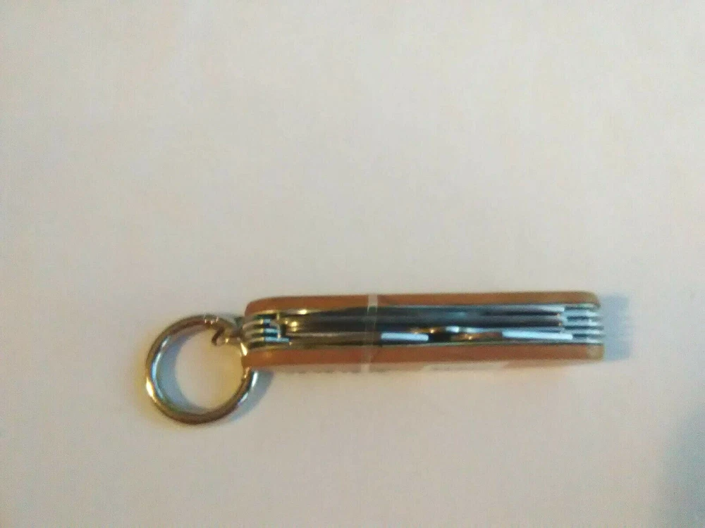 Multi-tool Pocket Knife Navy  Engraved  On Wood Key Ring New