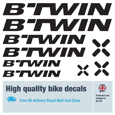 BTWIN Fahrrad Etiketten / Aufkleber / Sticker, 5+ Jahre externe Qualität (24er Pack) - Bild 1 von 4