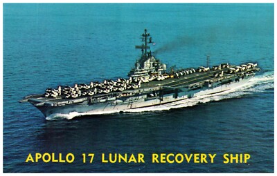 Postcard USS Ticonderoga Apollo 17 Lunar Recovery Ship