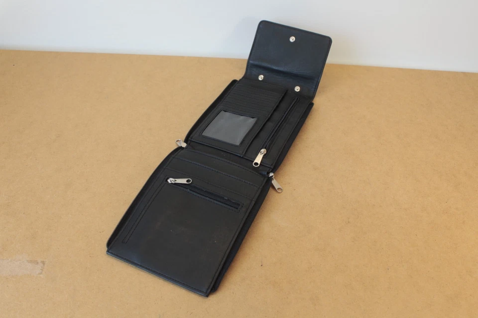 Vintage ESPRIT Black Patent Leather Wallet Womens Full Zip Up 80s 90s FAST - Image 4 of 4