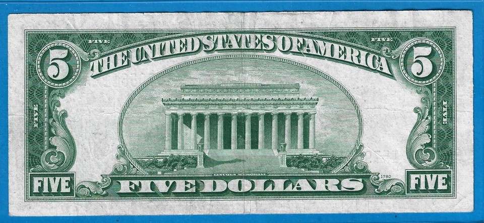1928 F $5 USN-Legal Tender Note,Red Seal,Circ CH VF,Nice! | eBay