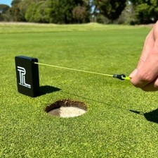 The Player's Line - Retractable string line training aid for improving putting. 