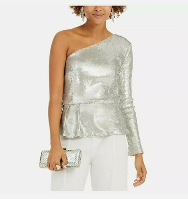 sequin peplum shirt