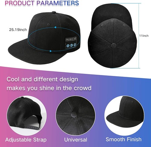 Baseball Cap with Bluetooth Stereo Music Speakers Wireless Headphone Headset AU - Picture 6 of 17