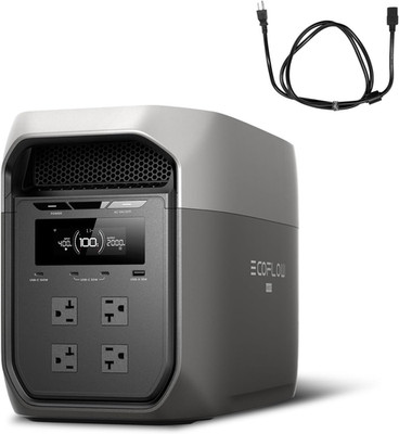 Portable Power Station DELTA 3 Max with AC Charging Cable, 2048Wh Lifepo4 Batter