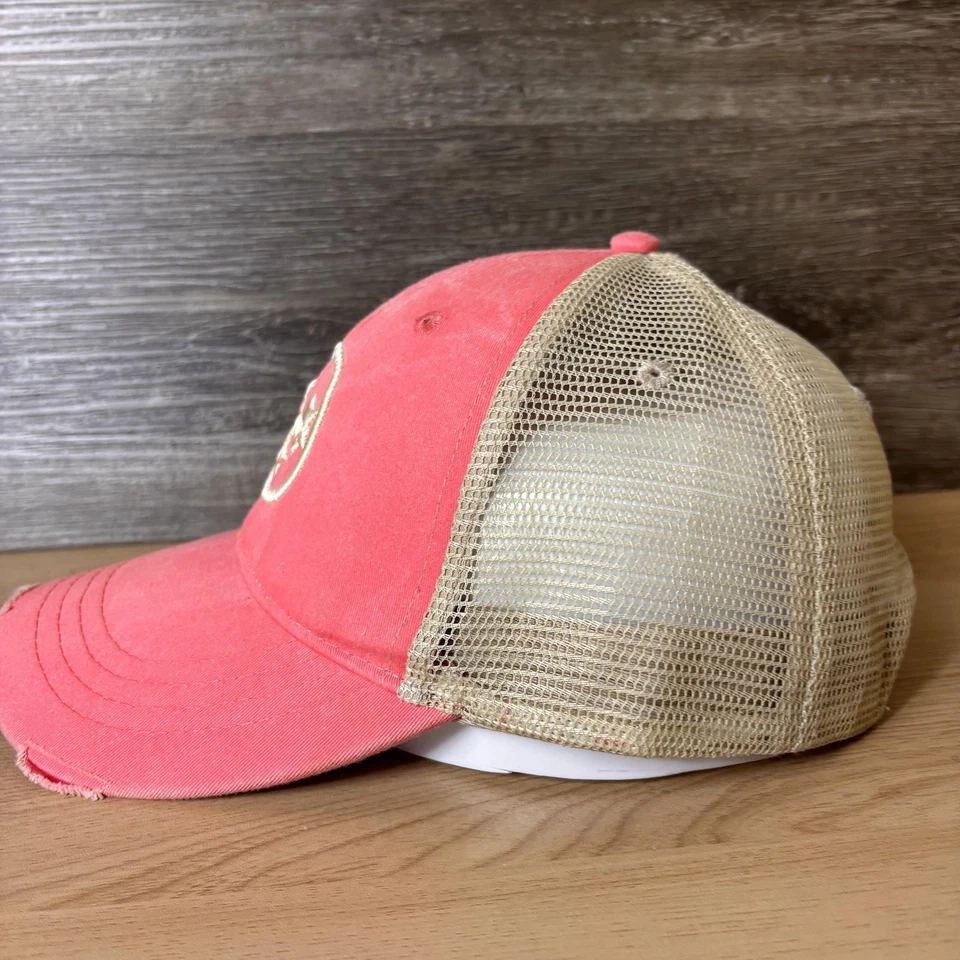 Tennessee Tri Star Sombrero Gorra Snap Back Rosa Tostado Malla Camionero Envejecido Hombres Adams Foto 4 de 4