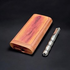 4? Full Brown Wood Dugout w/ Sharp Silver One Hitter ? Spring Bat Box