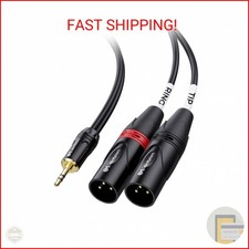 Cable Matters 3.5mm 1/8 Inch TRS to 2 XLR Cable 6 ft, Male to Male Aux to Dual X