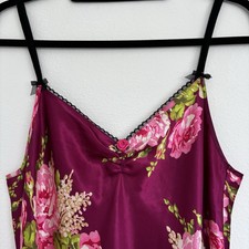 Betsey Johnson Intimates Floral Slip Dress M 1980s 1990s Y2K Style