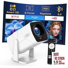 【Netflix Officially Licensed】 Projector with Built in Apps, 1080P with apps