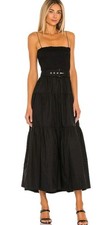 L'Academie By Marianna XL The Nour Midi Dress in Black  NWT #C7