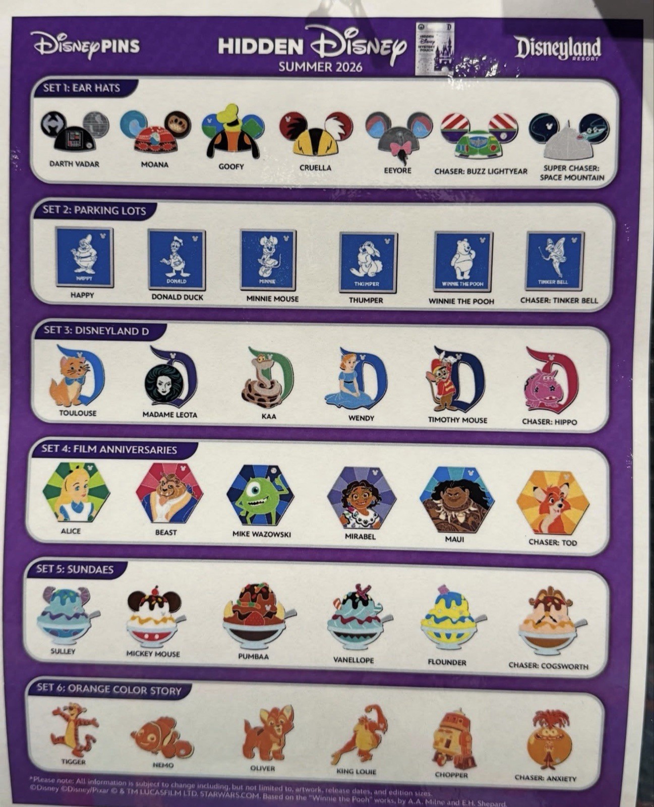 DLR Hidden Disney 2026 Wave B Mystery Pin Bag *PRE ORDER* | eBay
