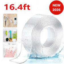 5M Nano Tape Double Sided Adhesive Reusable Removable Washable Traceless Gel UK