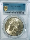 1884 CC Morgan Dollar PCGS MS63