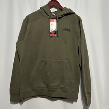 Puma Hombre Hoddie Talla Med Verde Oliva Bordado Logo Forrado Vellón Nuevo Con Etiquetas