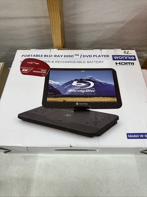 Wonnie Portable Swivel Screen Rechargeable Blu-Ray Disc DVD Player (W-BR156)