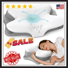 Yodo-Ergo Cervical Neck Pillow for Sleeping Ergonomic Pillow Contour Neck Supp