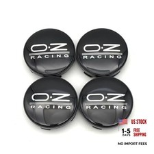 4PCS OZ Racing Wheel Center Caps 60mm/2.36" Wheel Hub Caps Center Black Silver