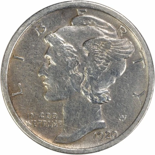 1920-S Mercury Silver Dime EF Uncertified #951