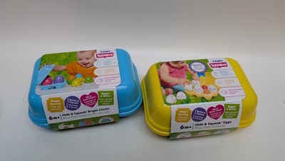 2er Set TOMY Hide & Squeak - helle Küken & Eier