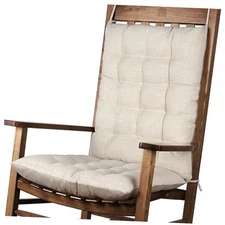 Extra Large Rocking Chair Cushion Non-Slip Chair Pads for 2 Pieces Set White