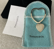 Tiffany Co. Sterling Silver 925 Double-Heart Key Ring
