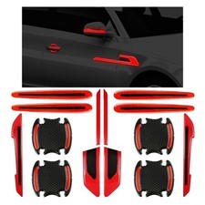 12PCS Reflective Stickers Set, Auto Door Handle Protector Rearview Mirror W...