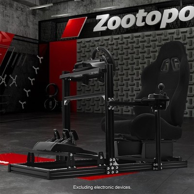 Zootopo Aluminiumprofil-Rennsimulator-Cockpit mit Sitz für Logitech G923 G29