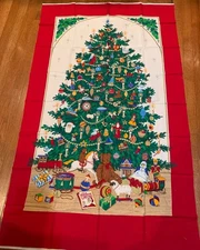  VIP Cranston CHRISTMAS TREE Door / Wall Hanging Quilt Fabric Panel 35” x 58”