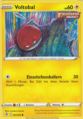 Voltobal 087/264 Fusions Angriff Pokemon Karte Deutsch