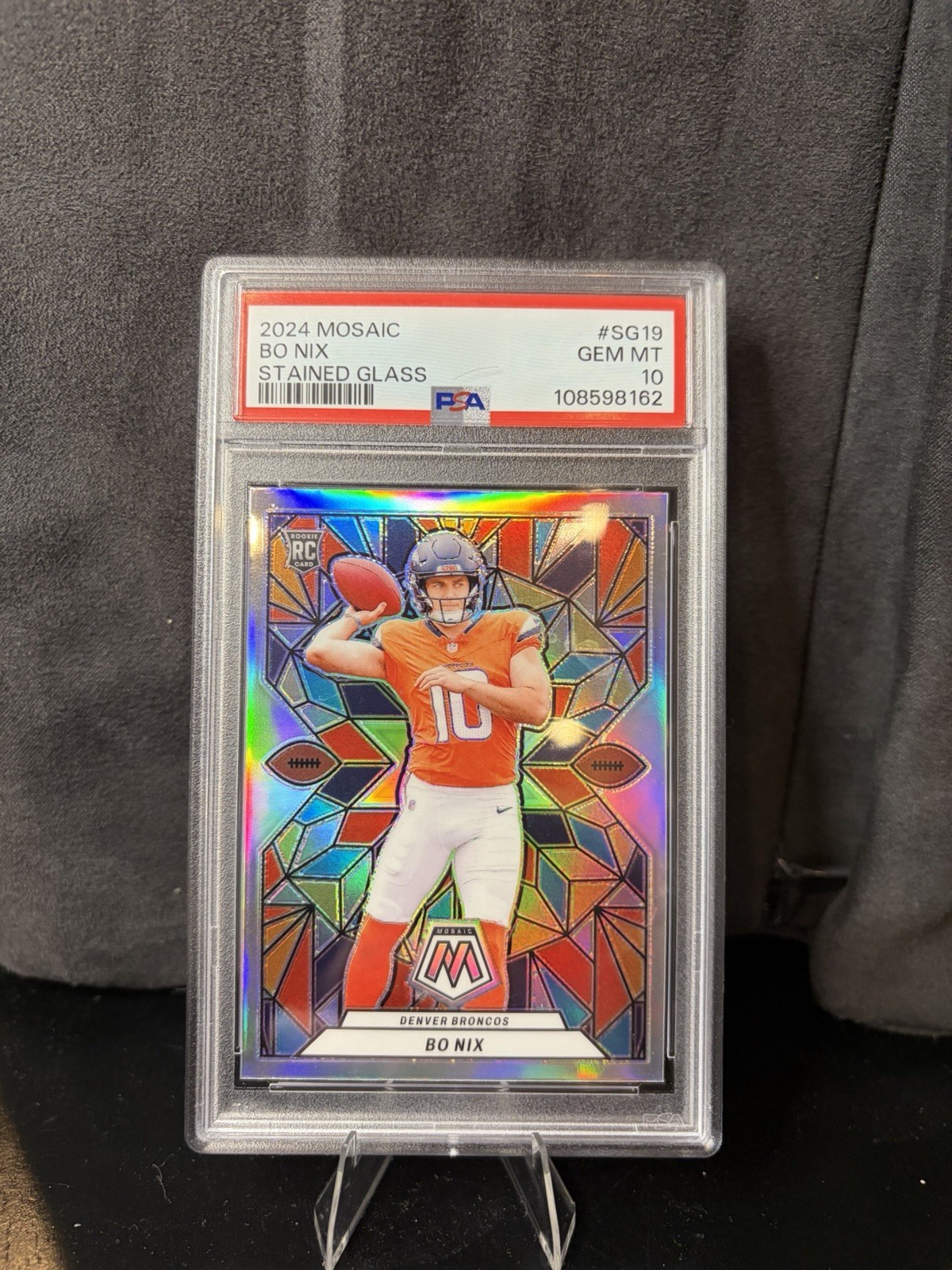 Bo Nix Panini Mosaic Stained Glass #SG19 Base