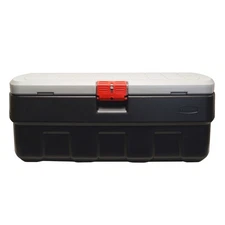 Rubbermaid 48 Gallon Action Packer Latch Storage Box Container, Black (Open Box)