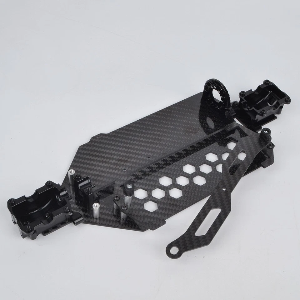 Custom Aluminum Lower Gearbox with Carbon Chassis Kit for Tamiya TT-02B Chassis - Image 2 of 4