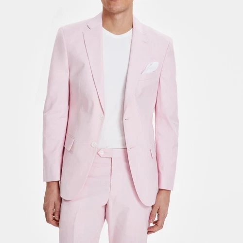 Tommy Hilfiger Men's Modern-Fit Th Flex Stretch Chambray Suit Jacket MSRP $360