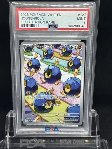 2025 Pokemon White Flare #127 Roggenrola Illustration Rare PSA 9 MINT Free Ship!