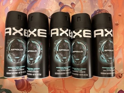 Pack of 5 New AXE Body Spray for Men Apollo 4 oz