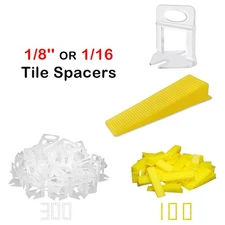 1/8"or 1/16'' Clips Tile Leveling System Floor Wall Spacer Tiling Tool Set Kit