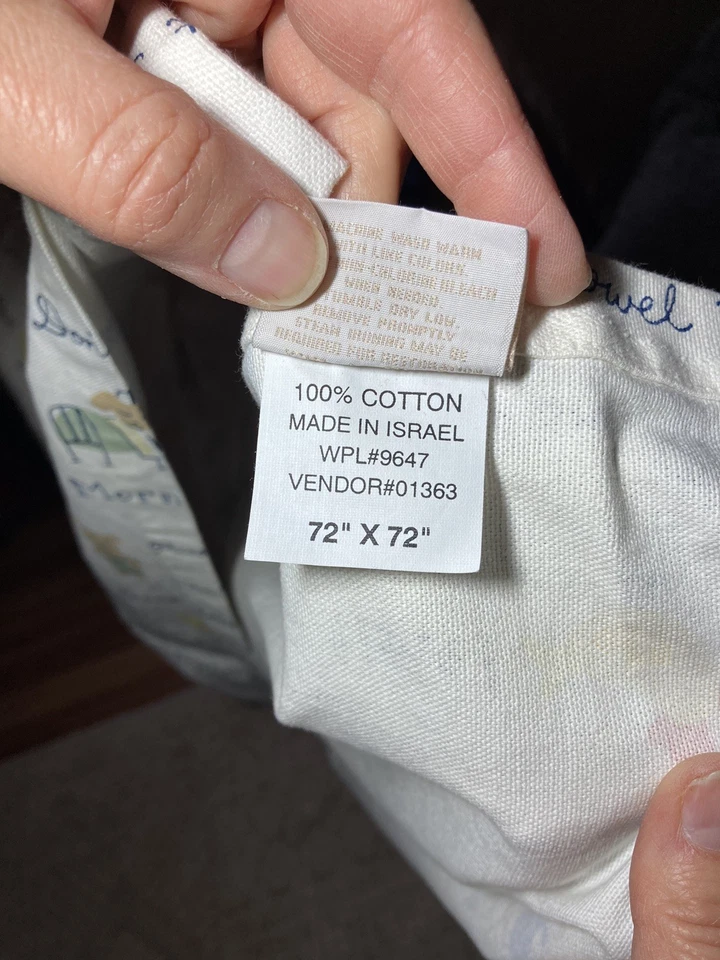 Tenda doccia Eddie Bauer tessuto casa 100% cotone 72 x 72 bambini pecora bagno cane - Immagine 2 di 4