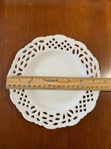 White Reticulated Salad Plate - Picture 5 of 7