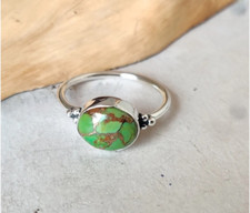 Turquoise Gemstone Ring Solid 925 Sterling Silver Beautiful Ring All Size R390