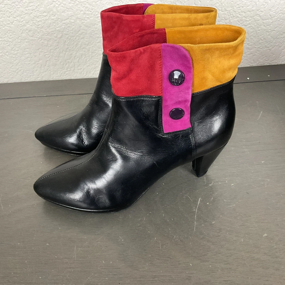 Botines Miss Sixty para mujer italianos de cuero y gamuza bloques de color talla EU 37 Foto 2 de 4