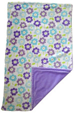 Little Miracles Purple Aqua Flowers Baby Blanket Floral Costco