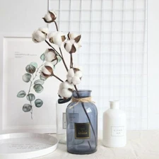 Cotton Flower  Naturally Dried Cotton Flower Artificial Plants Floral Branch Hom