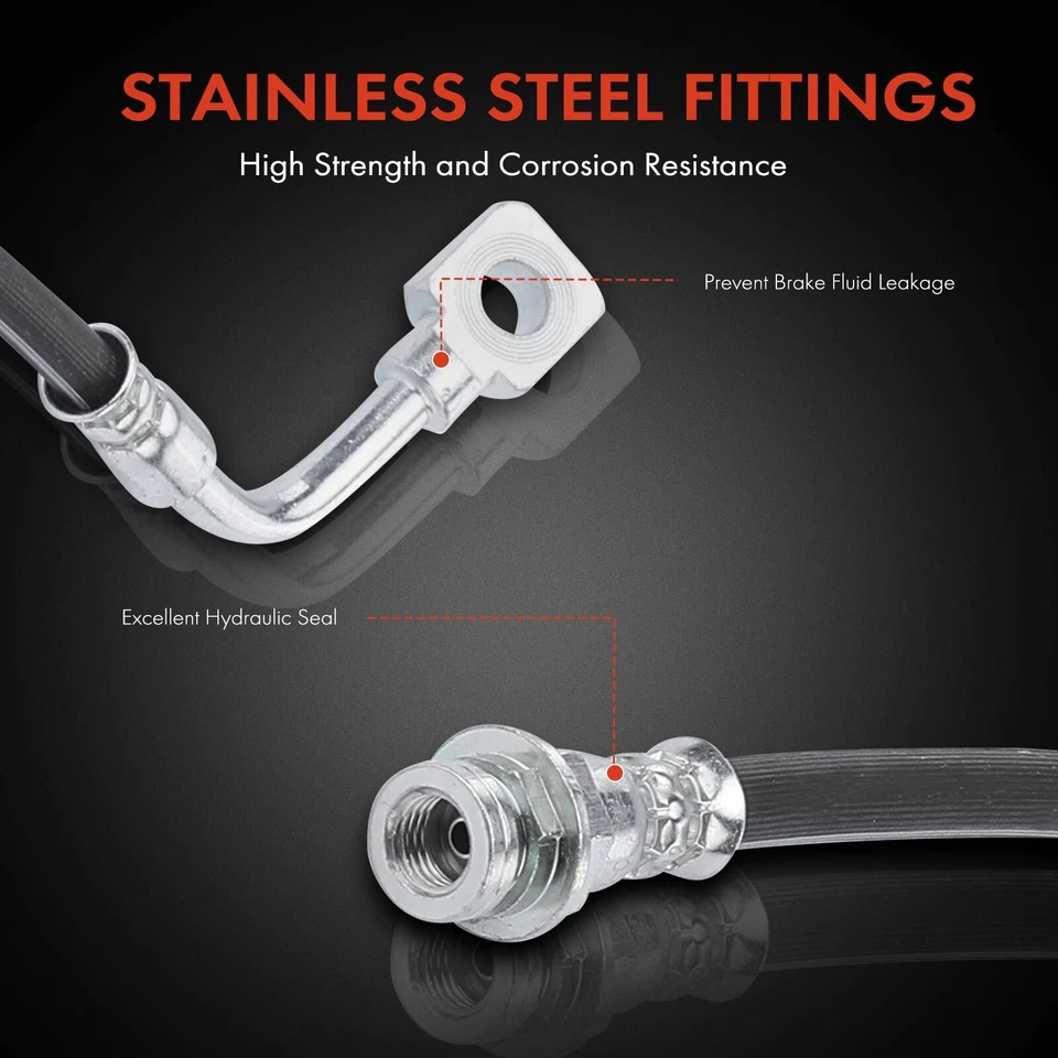 前左制动液压软管适用于雪佛兰 G10 G10 GMC G1500 G2500 1983 - 1995 — 第 4/4 张图片