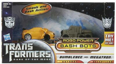 Transformers Dark of the Moon Robo Power Bash Bots - Bumblebee vs. Megatron New